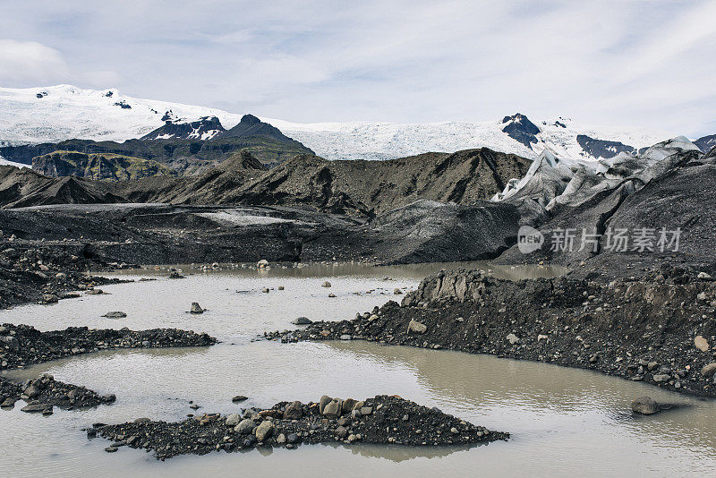 冰川形成，Fjallsjökull, Asturland，冰岛，欧洲